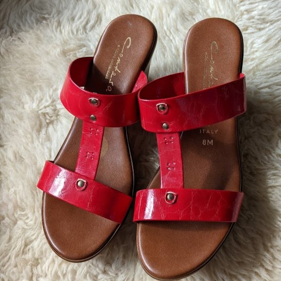 Contesa Red  Women Sandals, Size 8, NWOT - Picture 1 of 10
